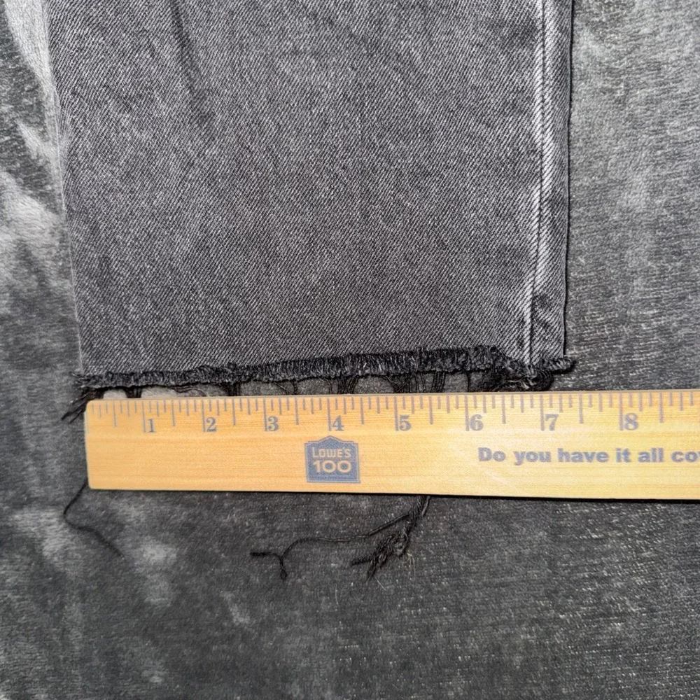 Mens 30x26 Levis 501 Original Fit Jeans Black Good Frayed Hem Button Fly 868